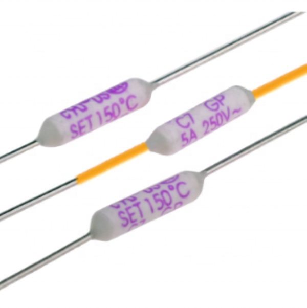 125℃ 250V 5A 98℃ 121℃ Plugin,D3.3xL11.5mm Thermal Fuses (TCO) ROHS C3 Alloy Type Temperature Fuse Axial Type
