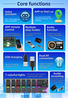 Autoradio universel 2 Din BQCC le plus récent, autoradio multimédia, lecteur MP3, BT 5.1, USB, TF, Aux-in, récepteur FM, amplificateur 60Wx4