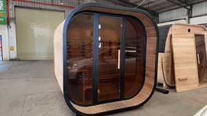 <span class=keywords><strong>Sauna</strong></span> infrarouge avec panneau de commande pour une utilisation intérieure et extérieure, avec thérapie par lumière rouge, <span class=keywords><strong>sauna</strong></span> en bois - Product Image 4