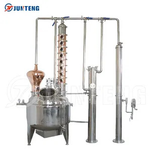 Elettrico domestico in miniatura colonna di vetro rame nucleo di distillazione torre Alchohole Distiller distillatore di etanolo