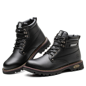 DEBONSAPT Fabricante Suministro al por mayor Zapatillas de deporte en relieve para hombres Botas de trabajo de cuero de vaca Zapatos de seguridad para hombres con punta de acero - Product Image 4