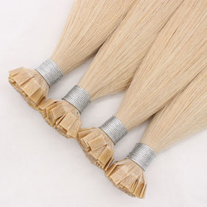 批发俄罗斯双拉100% 处女人发延伸角蛋白平头雷米头发顶级质量预粘合头发 - Product Image 2