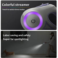 Laisse pour chien rétractable automatique avec lumière LED, personnalisable en usine, 9FT/16FT, multifonctionnelle