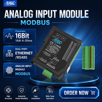 Module d'entrée analogique 16 bits 16 canaux 0-10V 4-20mA Ethernet/RS485 Modbus TCP IO pour sortie PLC/PC/HMI