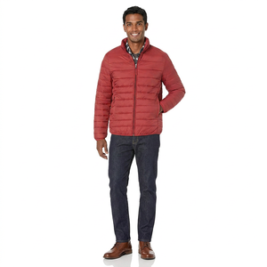 Nouvelle conception, veste d'hiver matelassée pour homme en toile avec fermeture éclair, respirante, séchage rapide, haute qualité, style streetwear décontracté, style high street - Product Image 1
