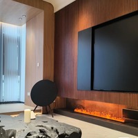 Cheminée à Vapeur d'Eau Humidificateur à Flamme Télécommande APP Intérieur 7 Couleurs de Flamme LED Cheminée à Vapeur 3D 1M 1.2M 1.5M