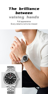 Montre-bracelet à quartz décontractée pour homme en acier inoxydable 9282 avec bracelet de 20 mm, de haute qualité, de marque originale - Product Image 2