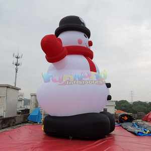 Decoración navideña inflable, modelo publicitario inflable de muñeco de nieve para decoración navideña al aire libre. - Product Image 2