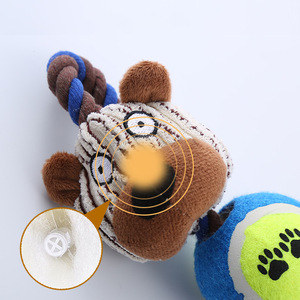 Jouets à mâcher en corde écologiques Knot Plush pour chiens - Entraînement interactif et dentition, utilisation intérieure/extérieure - Product Image 6