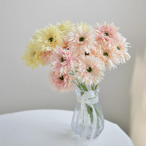 Fleur artificielle en soie Gerbera Chrysanthème à tige unique 30cm-100cm Décoration d'intérieur Accessoires de mariage - Product Image 1