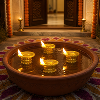 Bougies flottantes LED étanches à la lumière vacillante pour la décoration de Diwali, lampes Diya pour une ambiance chaleureuse à la maison