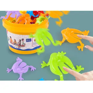 Dihua ABS modèles de grenouilles rebondissantes jouet en plastique grenouilles de printemps jouets de saut