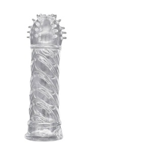 Funda de cristal Zhanpeng Tongtian con diseño de diente de lobo para estimulación masculina adulta, usable para coqueteo, venta al por mayor y dropshipping. - Product Image 2