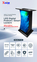 Écran de pupitre numérique intelligent P2.5 LED pour présentations professionnelles et événements publics