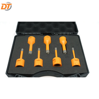Jeu de 7 forets diamantés M14 à brasage sous vide pour meuleuses d'angle, carrelage et granit