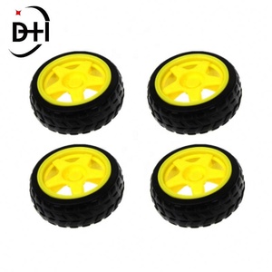 Roue de voiture robot intelligente 65 mm avec pneu ondulé et moteur à engrenages TT pour voiture jouet DIY - Product Image 2