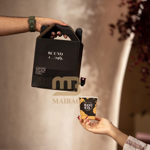 Dispensador de café árabe personalizado para llevar, bolsa de café Gahwa aislada para llevar, bolsa de café ecológica en caja, válvula de embalaje BIB - Product Image 3