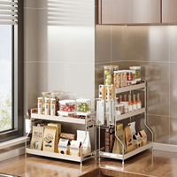 Étagère de rangement multicouche pour épices et cosmétiques, idéale pour armoire de cuisine, comptoir ou organisateur de bureau