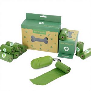 Bolsas para Excremento de Perro al por Mayor, Diseño Simple, Logotipo Personalizado, Material HDPE, Bolsa Compostable para Desechos de Mascotas con Dispensador - Product Image 1