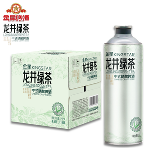 Kingstar 1L*6 Bière artisanale au blé premium 4,1% d'alcool, aromatisée au thé vert Longjing, bière chinoise en canette, en bouteille et en boîte - Product Image 1