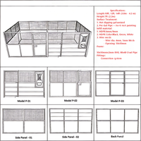 Kits de boxes pour chevaux préfabriqués en direct d'usine, structure en acier haute résistance, façades d'écurie abordables avec porte hollandaise pour la ferme