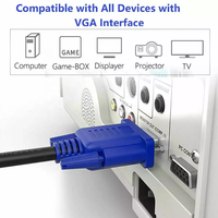 OEM Koaxial VGA zu VGA Konverterkabel 1m 1,5m 1,8m 1080P 15-polig M/M für Projektor Monitor und DVD-Player PVC-Ummantelung