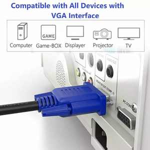 Cables convertidores de VGA a VGA coaxiales OEM 1M 1,5 <span class=keywords><strong>m</strong></span> 1,8 <span class=keywords><strong>m</strong></span> 1080P 15pin <span class=keywords><strong>M</strong></span>/<span class=keywords><strong>M</strong></span> para monitor de proyector y reproductor de DVD chaqueta de PVC - Product Image 3