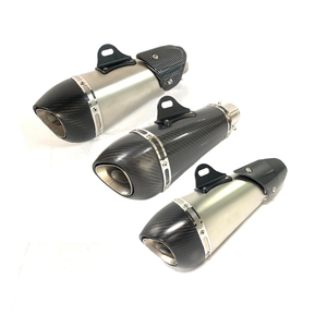 Silencieux d'échappement de moto en fibre de carbone en acier inoxydable 5Imm Échappement universel modifié pour <span class=keywords><strong>KTM</strong></span> <span class=keywords><strong>DUKE</strong></span> 690 790 890 - Product Image 1