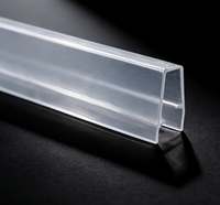 Profil en PVC transparent en forme de U souple et rigide personnalisé par l'usine Jiasheng pour bande lumineuse LED, couverture de cadre de fenêtre/porte, garniture
