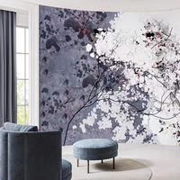 Wasserfeste Wanddekoration für Zuhause, Modernes Tropisches Wald-Wandbild, Abziehbare und Selbstklebende Salbeigrüne Botanische Tapete