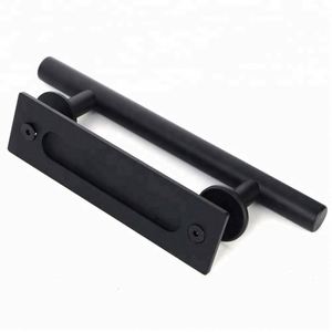 Poignée de porte coulissante encastrée WEKIS moderne de 12 pouces, design coulissant noir, matériau en laiton, installation par vis, diamètre de 25 mm - Product Image 3