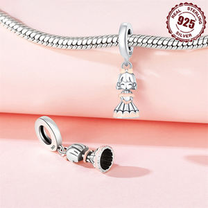 Bijoux fins S925 argent massif mignon petite princesse mignon <span class=keywords><strong>petit</strong></span> <span class=keywords><strong>Prince</strong></span> charme pour Bracelet Original bijoux à bricoler soi-même accessoires - Product Image 5