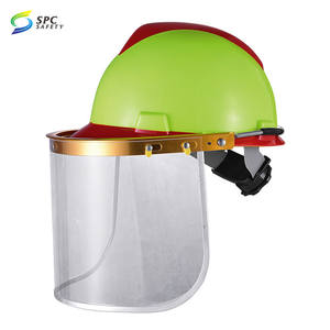 Peinture construction industrielle foresterie Pvc <span class=keywords><strong>transparent</strong></span> flip up visière ressort fixe écran facial <span class=keywords><strong>casque</strong></span> de protection <span class=keywords><strong>casque</strong></span> de sécurité - Product Image 2
