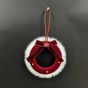 50cm <b>Large</b> Foam Christmas Wreath with <b>Bow</b> Pink Outdoor Wreath with Lights - Product Image 3