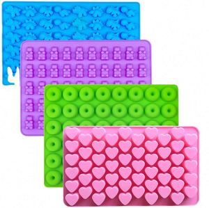 Moldes de Silicona para Chocolate y Dulces, Moldes de Hielo de Silicona Personalizados Antiadherentes con Formas de Corazones y Estrellas - Product Image 1