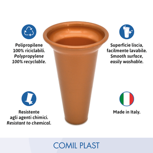 Meilleures ventes : Anneau de remplacement en plastique pour vase, style européen niche, pour mausolée et crypte, moulé par injection, couleur cuivre, hauteur 4.2 - Product Image 2