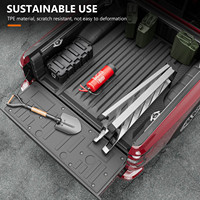 Compatible avec Nissan Frontier 2022-2025, revêtement de hayon TPE, style circulaire, luxe, ensemble complet, épaisseur 3,5 mm, tapis de benne de camion