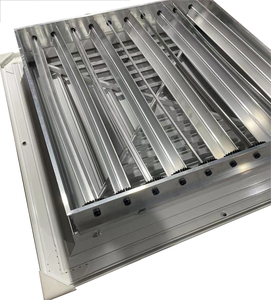 450*450mm Aluminium-Decken quadrat Diffusor mit vier Durchbiegungen und quadratischem Luft verteiler mit Lautstärke regler - Product Image 5