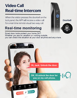 Serrure électronique intelligente 3D Aurelysse avec reconnaissance de la veine palmaire, empreinte digitale et stockage cloud pour porte en aluminium, sécurité domestique