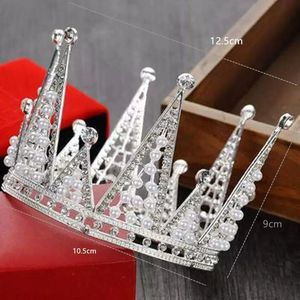 Alloy Crown <b>Cake</b> Topper 10.5cm Birthday Decoration For Children Pearl Ornament - Product Image 1
