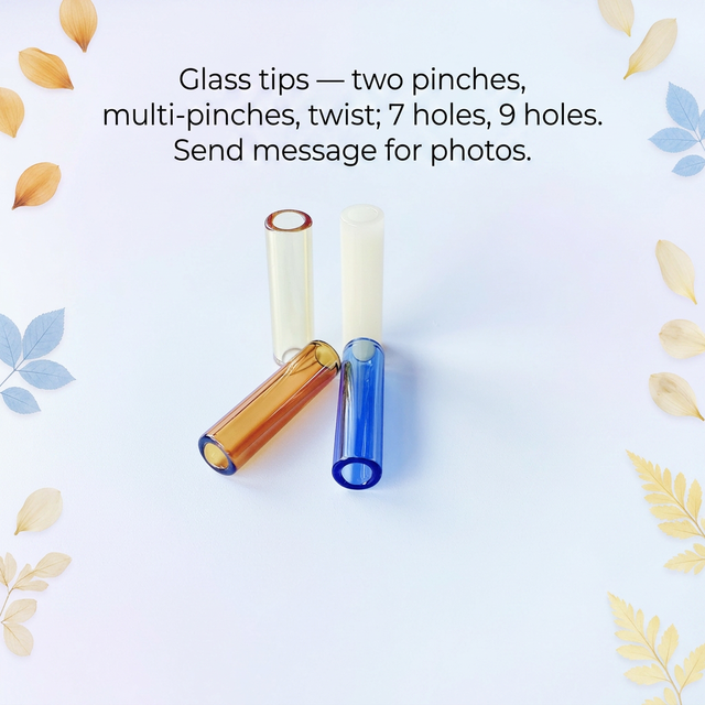 9mm 10mm 11mm 12mm 13mm Customized Flawless Glass Tips Colored Borosilicate Glass Filter Tips