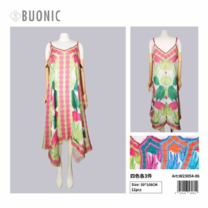 Paréo de plage sexy pour femme en mousseline d'été, cache-maillot de bain, caftan, tenue de plage W23054-06 - Product Image 1