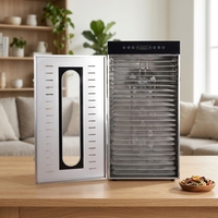 Déshydrateur Commercial TUOCHEN en Acier Inoxydable Haute Température Certifié CE, Séchoir à 24 Plateaux pour Viande et Poisson, 30-90, Écologique