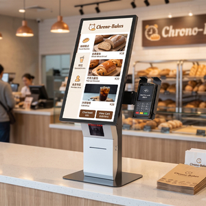 Terminal de Pedidos Autoservicio para Restaurantes, Personalizado OEM, Kiosco con Pantalla Táctil de 15.6 y 21.5 Pulgadas con Impresora de Recibos Integrada - Product Image 1