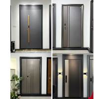 Portes d'entrée pivotantes en métal, aluminium et fer, anti-effraction, pour villas et manoirs, directement de l'usine