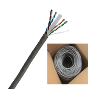 Câble réseau UTP non blindé à paires torsadées 0,55 mm BC CCA 23AWG Cat6 LAN LSZH PVC avec gaine ignifuge pour communication 305m
