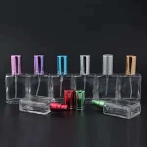 Kosmetischer Parfüm behälter 10ml quadratisches Glas ätherisches Öl Rolle auf Flasche mit Edelstahl rolle