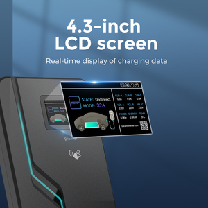 เครื่องชาร์จติดผนังสำหรับรถยนต์ไฟฟ้า 7kw 6.6kw รุ่นใหม่ พร้อมหน้าจอ LCD ขนาด 4.3 นิ้ว รองรับ OCPP1.6 รับผลิตแบบ OEM ODM - Product Image 5