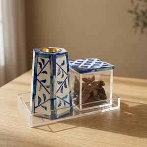 Bone Inlay Incense Bakhoor Burner With Acrylic <b>Box</b> - Product Image 4
