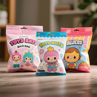 Conception colorée d'impression personnalisée Emballage lumineux en plastique Sac de thermoscellage de bonbon debout Boîte aveugle de jouet Sac d'emballage de jouet